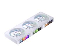 JONSBO ZC-360W 3.38"x3 Screen PC Fan,3 Magnetic 3.38 LCD Screen Control Software,Integrated Link Fan,Customize Display Patterns,Data,Video Upload and Playback,Screen Set Freely,Dual Ball Bearing,white