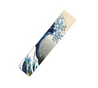 Jonscart 47"X10" Sport Outdoor Skateboard Longboard Dancing Board Double Rocker Board Cruiser Board Waterproof Diamond Griptape Sheet Sticker Deck Sandpaper (Sea wave)