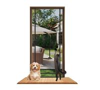 Jonuin Cat Screen Door, 80 x 200 cm Reinforced Mesh Screen Door with Double-Sided Zipper, Heavy Duty & Scratch Proof, Prevents Pets from Running Out, Keeps Bugs Out & Allows Fresh Air Flow