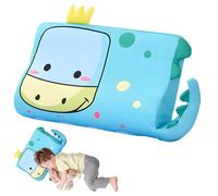Jonuin Children's Pillow, Ergonomic Memory Foam Kids Pillow with Pillowcase, Supportive Head & Neck Pillow, Ideal for Home, Travel (46x26x6 cm, Dinosaur)