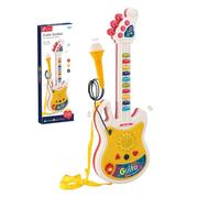 Jonuin Kids Electric Guitar, Toddler Guitar, Guitar and Microphone Set for Kids, Kid Toy Guitar 2 in 1, Baby Musical Instruments for Girls Boys Pretend Play Gifts (Random Color)