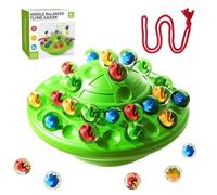 Jonuin Marble Balance Game, Marble Balance Stacking Game with 60 Colourful Marbles for 1-4 Players, Fun Stacking and Balancing Games with Built-in Storage for Kids and Adults, Fun Family Party Games