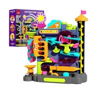 Jonuin Marble Run Game for Kids, Gravity Defying Marble Run Obstacle Course with 3 Control Levers and 6 Steel Balls, Educational STEM Learning Toy for Preschool, Fun Interactive Indoor Toys