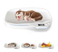 Jonuin Pet Scales for Small Animals, 14 x 10 Inches Digital LCD Puppy Scales, Cat Scales, Cat Weighing Scales with 4 Weighing Modes(kg/oz/lb/ml), Pet Scales for Small Cats Dogs Hamster Food, Kitchen