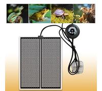 Jonuin Reptile Heat Mat, Reptile Heat Pad with 7 Button Temperature Adjustment, 3 Timer Settings, Terrarium Heat Mats for Reptiles Tortoise Snakes Lizard Gecko Hermit Crab Turtle (20W,16.5x11 inches)