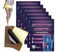 Jonuin Sciatic Nerve Pain Relief Patch, 72 Pcs Sciatica Pain Relief Patches, Chinese Herbal Traditional Medicine Patch, Herbal Patches for Relieve Back Buttock Neck Shoulder Muscle Pain