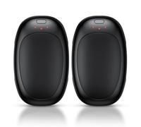 Jonwall Hand Warmers Rechargeable 2 Pack, Electric Handwarmers Reusable USB Hand Warmer, Portable Pocket Warmer with 3 Levels Heat, Great Warm Gift for Men Women Outdoor Camping Golf Hunting (Black)