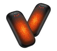 Jonwall Hand Warmers Rechargeable 2 Pack, Electric Portable Hand Warmer Reusable USB Handwarmers, 3 Levels Heat Pocket Warmer Hand Heater Great Gift for Women Men Outdoor Camping Fishing Golf (Black)