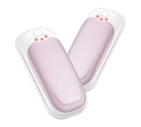 Jonwall Rechargeable Hand Warmers 2 Pack, Electric Portable Hand Warmer Reusable USB Handwarmers, 3 Levels Heat Pocket Warmer Hand Heater Great Gift for Women Men Outdoor Camping Fishing Golf (Pink)