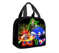 JONWIDR Soni Lunch Bag Children's Kids Adult Lunch Bags Insulated Cool Bag Picnic Bags School Lunch Box Storage Box Lunch Tote (20 x 22 x 13 cm) (Flame)