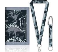 JONYEE Kids Wallet for Boys and Girls 4-16 with Lanyard and Key Chain Holder, Trifold Camo and Cute Wallets for Kids,with Coin and Card Pockets, Novelty Birthday Gifts for Childrens, 24001 Dinosaur