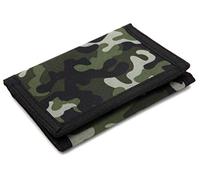 JONYEE RFID Wallet Camouflage Wallet Nylon Trifold Wallets for Men,Mini Trifold Coin Purse with Zipper for Kids, Green, S, RFID Wallet