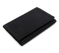 JONYEE RFID Wallet Camouflage Wallet Nylon Trifold Wallets for Men,Mini Trifold Coin Purse with Zipper for Kids, Black, S, RFID Wallet