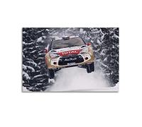 JONZA Rally Car Poster for Citroen DS3 WRC Snow Jump Decorative Painting Canvas Wall And Art Picture Family Bedroom Decor 16x24inch(40x60cm)