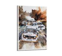 JONZA Rally Racing Car Poster for Audi Racing Competition Decorative Painting Canvas Wall And Art Picture Family Bedroom Decor 12x18inch(30x45cm)