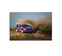 JONZA Rally Racing Car Poster for Ford Fiesta WRC Mud Drift Decorative Painting Canvas Wall And Art Picture Family Bedroom Decor 20x30inch(50x75cm)