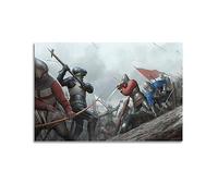 JONZA Vintage Medieval Knight Poster Battle of Agincourt Decorative Painting Canvas Wall And Art Picture Family Bedroom Decor 20x30inch(50x75cm)