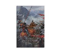 JONZA Vintage Poster European Knights Battle of Agincourt Decorative Painting Canvas Wall And Art Picture Family Bedroom Decor 12x18inch(30x45cm)