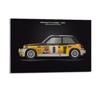 JONZA Vintage Rally Car Poster 5 TURBO - Monte Carlo 1981 Decorative Painting Canvas Wall And Art Picture Family Bedroom Decor 12x18inch(30x45cm)