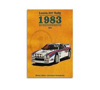 JONZA Vintage Rally Car Poster for Lancia 037 Rally 1983 WRC Decorative Painting Canvas Wall And Art Picture Family Bedroom Decor 12x18inch(30x45cm)