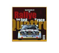 JONZA Vintage Rally Racing WRC Poster for AUDI QUATTRO S1 E2 Decorative Painting Canvas Wall And Art Picture Family Bedroom 12x12inch(30x30cm)