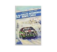 JONZA Vintage Rally Racing WRC Poster for Audi Quattro Sport Car Decorative Painting Canvas Wall And Art Picture Family Bedroom 12x18inch(30x45cm)