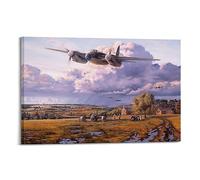 JONZA Vintage Tactical Bomber Mosquito FB.VI WWII Military Aircraft Poster Decorative Painting Canvas Wall And Art Picture Family Bedroom 12x18inch(30x45cm)