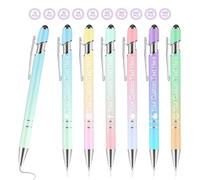 JONZIN 1 to 480 Pcs Personalised Pens Bulk-Personalised Pen Text Engraving with Stylus Tip Suitable for Business Activities and School Office Supplies (Multicolor)