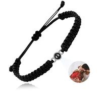 JONZIN Custom Photo Bracelet Personalised Projection Bracelet with Picture inside Valentine's Day Birthday Christmas Anniversary Memorial Gifts for Women/Men (Style D)