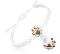 JONZIN Custom Photo Bracelet Personalised Projection Bracelet with Picture inside Valentine's Day Birthday Christmas Anniversary Memorial Gifts for Women/Men (Style B)