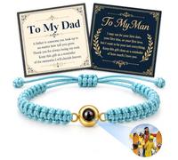 JONZIN Custom Photo Bracelet Personalised Projection Bracelet with Picture inside Valentine's Day Birthday Christmas Anniversary Memorial Gifts for Women/Men