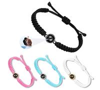 JONZIN Photo Projection Bracelet,Custom Bracelets with Picture Inside, Anniversary Valentine's Day Memorial Personalized Photo Gifts for Women Men Girls (Style 2)