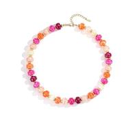 Joo&Rind Chunky Beaded Necklace for Women Colorful Bead Choker Statement Necklaces Trendy Large Beads Necklace Boho Jewelry for Summer Beach Everyday Vacation & Gift, Adjustable, Resin, No Gemstone