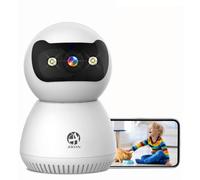 JOOAN 2K Security Camera Indoor Pan/Tilt 5G/2.4G Dual WiFi Cam, Detection N Alert Auto Tracking Dog Camera, Baby Camera Monitor, 360° View, Night Vision, Works with Alexa