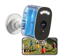 JOOAN 2K Wireless WiFi Security Camera Outdoor 5200mah Rechargeable Battery Color Night Vision, Motion/Human Detect Siren Floodlight, 2 Way Audio, Remote Access,Cloud/Card Storage,Alarm Record