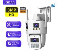 JOOAN Outdoor Full HD Camera with Triple Lens, Convenience Store & Street Surveillance Security Camera, Human Tracking, 2.4G and 5G WiFi Smart Camera, H.265/H.264