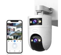 JOOAN Security Camera Outdoor Indoor, 2K Dual Lens 5G/2.4G WiFi Camera, IP66 Weatherproof, 360° View, 3 Night Modes, Color Night, AI Motion Tracking, 2-Way Talk, Cloud & SD Storage (8-256G)