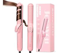 Jooayou Cool Air Curling Iron, Airflow Styler Curling Wand with 360° Cooling Air to Lock in Curls Quicker, Flat Iron Hair Straightener and Curler 2 in 1,5 Adjustable Temp,30S Heating,Dual Voltage