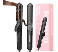 Jooayou Cool Air Curling Wand, Airflow Styler Curling Iron with 360° Cooling Air to Lock in Curls Quicker, Flat Iron Hair Straightener and Curler 2 in 1,5 Adjustable Temp,30S Heating,Dual Voltage