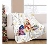 JOOCAR Christmas Golden Retriever Throw Blanket Funny Dog Blanket Winter Festival Gift Cozy Soft Lightweight Flannel Plush Blankets for Bed Couch Living Room Sofa Chair,40x50 Inch