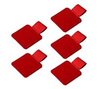 Joocyee 5 Pieces Leather Pen Loop Holder For Notebooks Journals Planners Tablet Case Pencil,Storage Box With Lid,Red