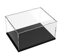 Joodyyoo Acrylic Display Case with Black Base for Lego 21319 21327 75292 75336 Clear Display Box for Collectibles Dustproof Protection Showcase (Black, 30x40x20cm / 11.9x15.7x7.9inch)