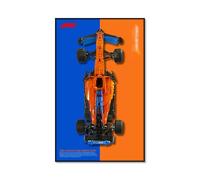 Joodyyoo Display wall Board for Lego Technic McLaren F1 42141, Wall Mount Art for Lego F1 Car, Gift Idea, Home Decor (Car Not Included)