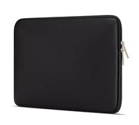jooeer Laptop Sleeve Case for 15”/16” MacBook Air Pro M4/M3/M2/M1 15" Surface Laptop 6/5/4/3, Protective Waterproof PU Leather Cover Slim Padded Computer Bag, Black