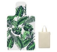 JOOEER Pilates Reformer Machine Mat, Non Slip Lightweight Foldable Washable Pilates Reformer Mat Cover for Gym Fitness, Green Leaf