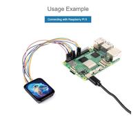 Jooehyer 1.69Inch Round LCD Display Module with Touch Panel, Micro-Type LCD Display, 240X280 Resolution, IPS, SPI and, 262K Easy Install