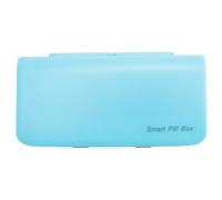 Jooehyer 1 Piece Smart Pill Dispenser Medicine Pill Box Organizer for Storage Organizer Container for Pills Box (Blue)