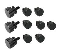 Jooehyer 10Pcs/Lot UNC6-32 M3.5 Round Head Knurled Screws for GPU Holder PSU Computer Case Side Panel Screws PC Assemble WaterCooling Black