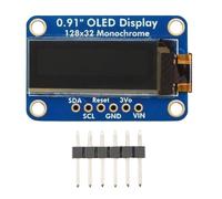 Jooehyer 128x32 Monochrome OLED Display Module 0.91 Inch I2C-STEMMA QT/QWIIC LCD Screen DIY Module