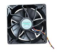 Jooehyer 12V 1.65A 6000RPM 267CFM 12cm 4 Wire Cooling Fan High Air Volume for Ant S7 S9 Chassis W12E12BS1B5-07